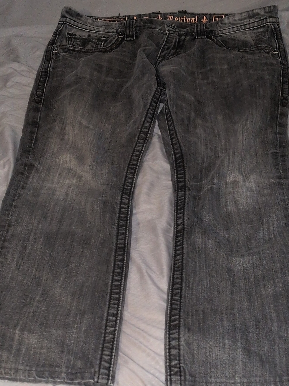 Rock Revival Men's Black Wash Bootcut Jeans